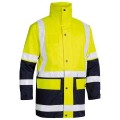 Bisley BK6975_TT04 - 100% Polyester Yellow/Navy Taped 5 In 1 Safety Rain Jacket